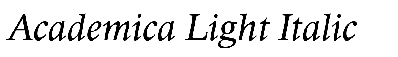 Academica Light Italic